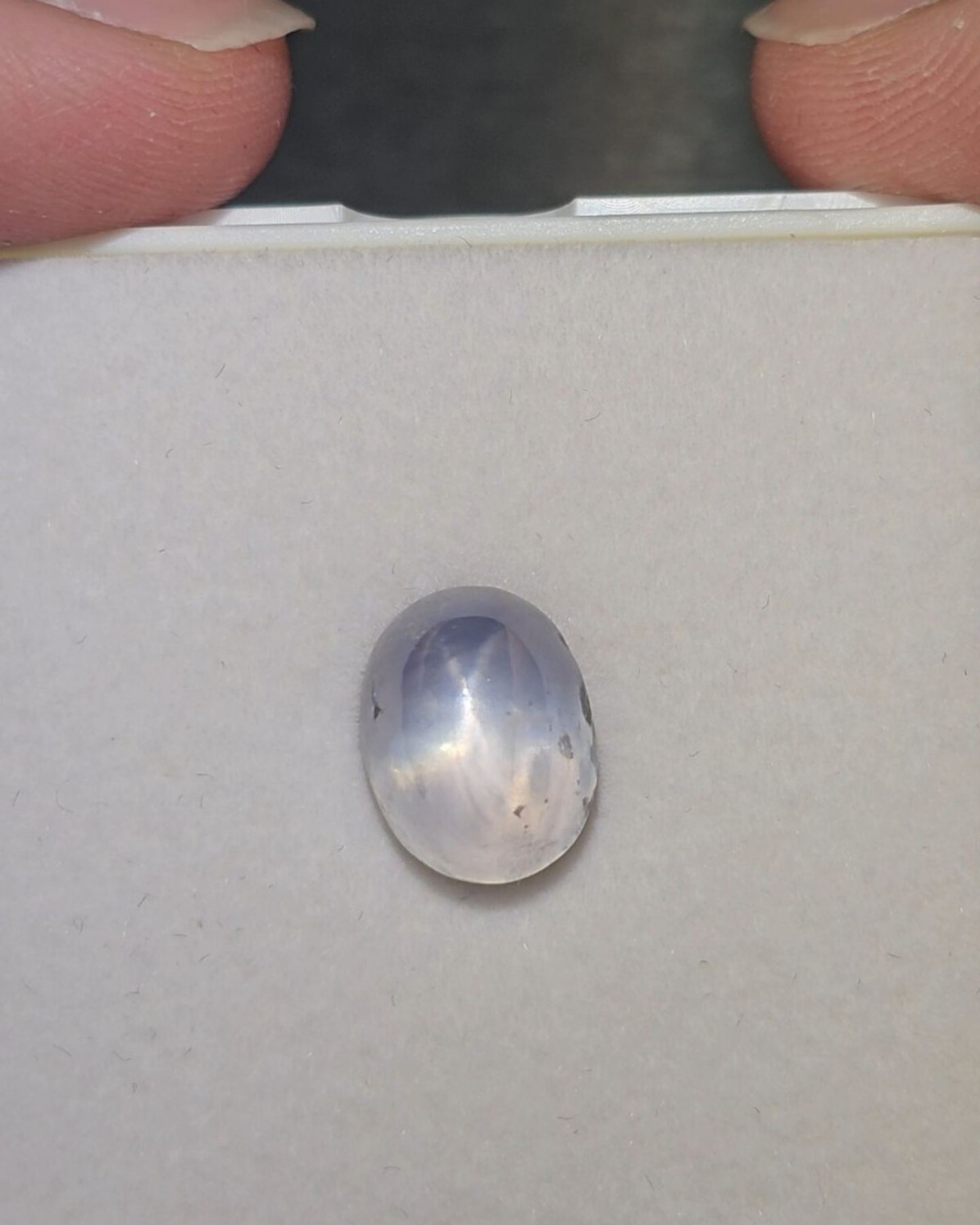 天然無燒星光藍寶石（Very Light Blue）正面實拍