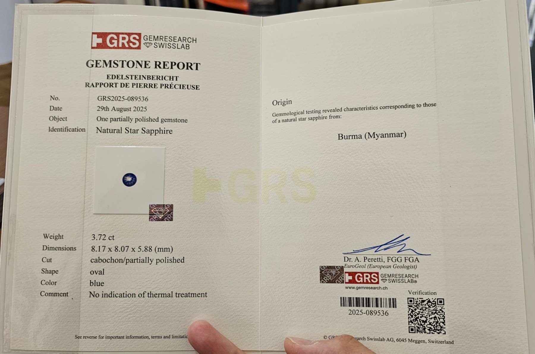 GRS 證書預覽 1