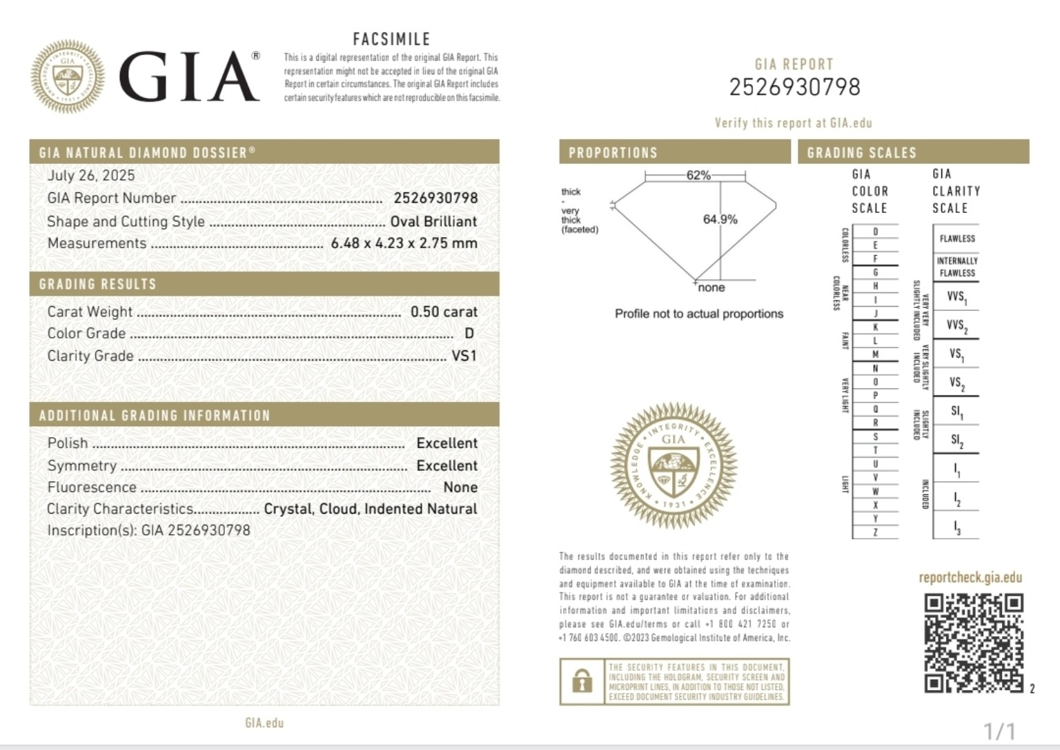 GIA 證書預覽 1